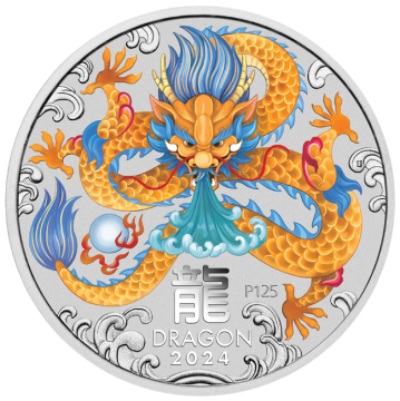 Dragon Colour 1 Oz Silver 2024