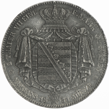 3 1/2 Gulden / 2 Taler 1854 F