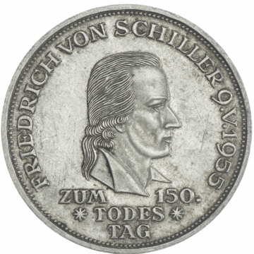 5 Mark 1955 F Friedrich von Schiller