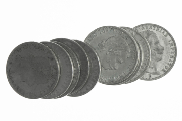 Lot (10) 1/4 Gulden 1860 B