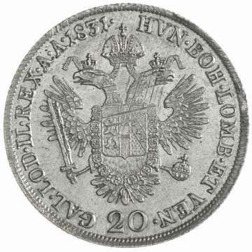 20 Kreuzer 1831 A flatternde Bänder