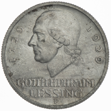 3 Reichsmark 1929 F Lessing