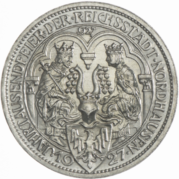 3 Reichsmark 1927 A Nordhausen