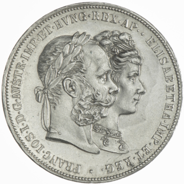 2 Gulden 1879 A Silberne Hochzeit