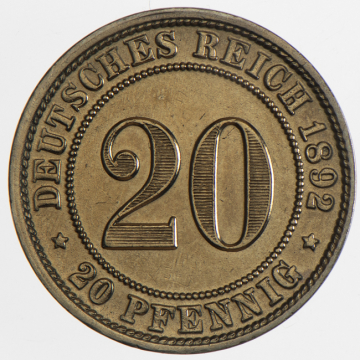 20 Pfennig 1892 D