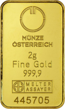 Austrian Mint Gold Bar 2 g