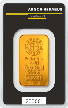 Argor-Heraeus Gold Bar 20 g