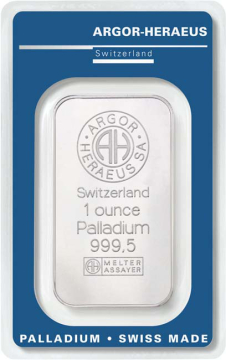 Argor-Heraeus Palladium Bar 1 Oz