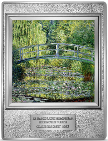 The Water Lily Pond from Claude Monet 1/2 Kilo Silver Proof Coin