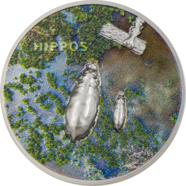 Side View: Hippos 1 Ounce Silver